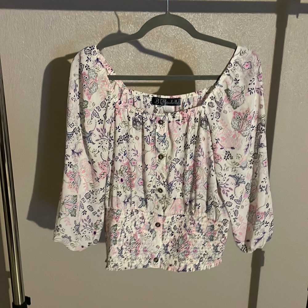 Be Flawless Balloon Sleeve Top Large